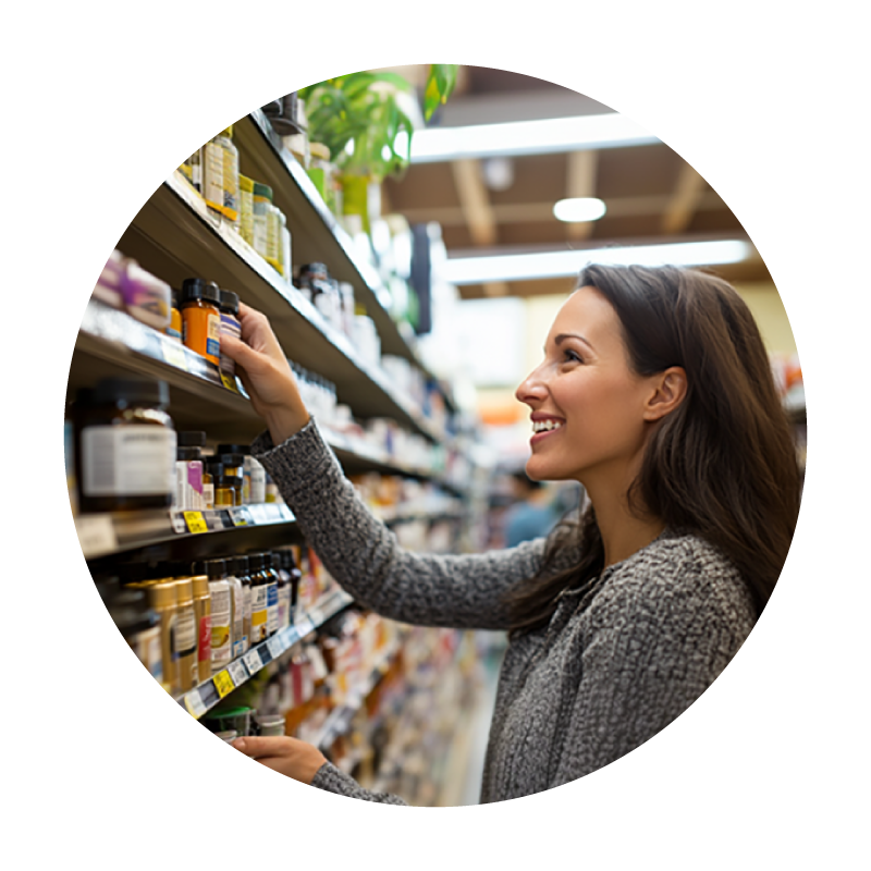 woman shopping in grocery store