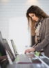 woman shopping for computer