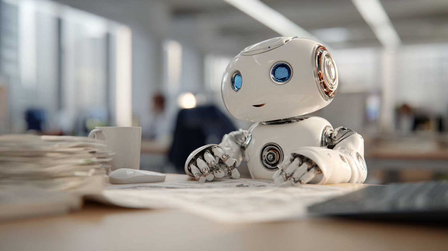 robot working in government office