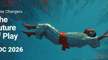 man floating laying down wearing headphones