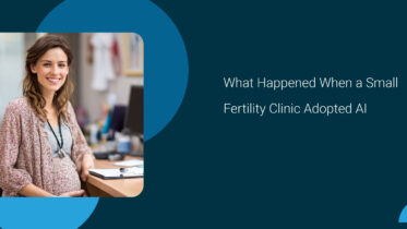 pregnant woman at fertility office