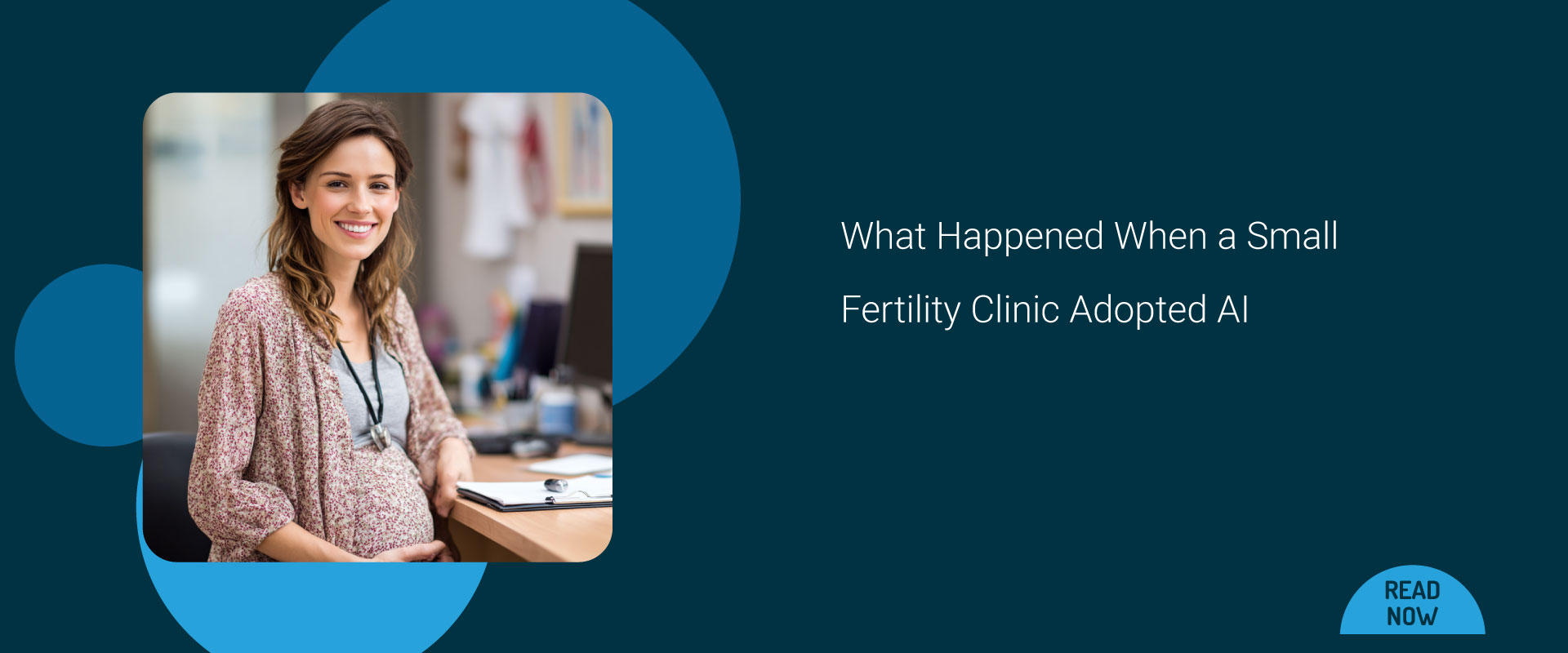 pregnant woman at fertility office