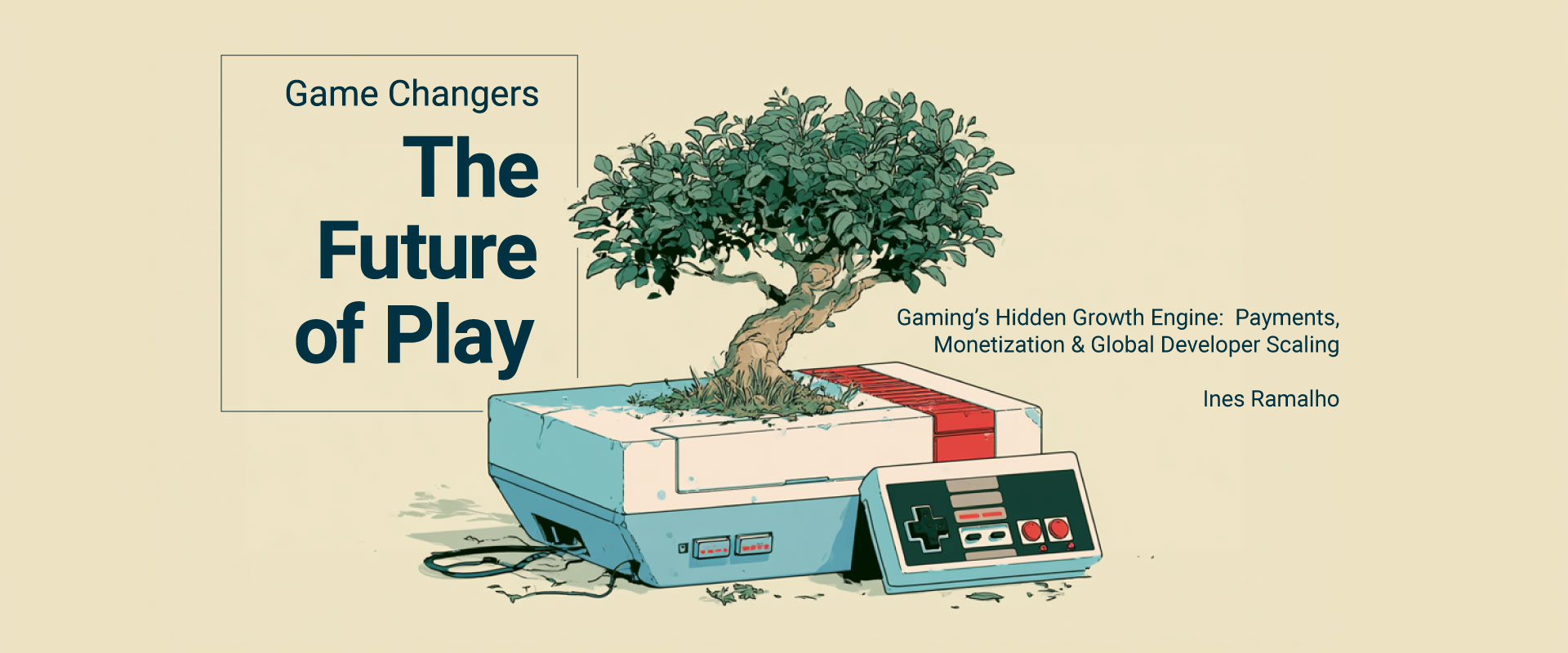 bonsai tree growing out of console